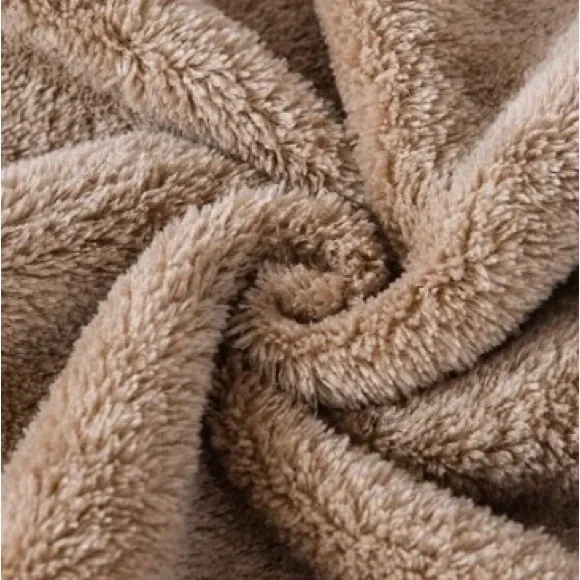 NWT! Super Soft Oversized 90”x90” Plush Blanket FULL / QUEEN Brownstone - Picture 7 of 10